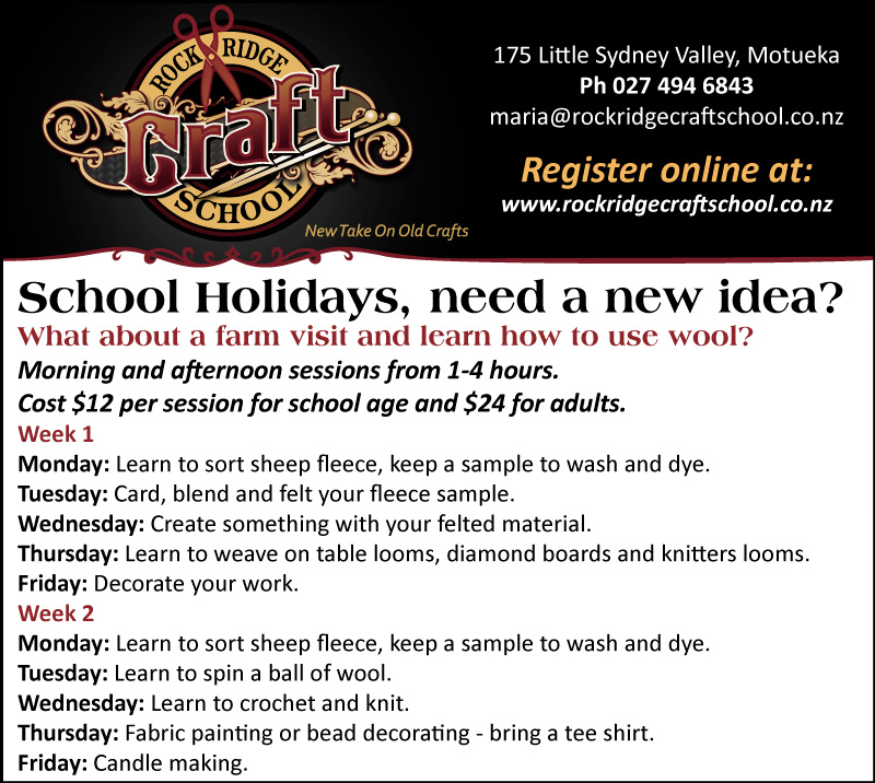 Rock Ridge Craft School Motueka